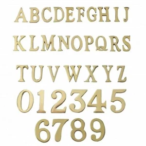 New 1.5 - 2" Solid Brass Adhesive Numbers and Letters for House Signs - Picture 1 of 4