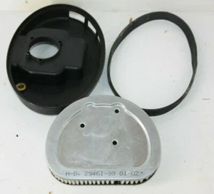 GENUINE Harley 99-17 Twin Cam Air Cleaner BACKING PLATE 29581-01 & AIR CLEANER - Picture 1 of 5