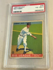 1933 GOUDEY #79 URBAN RED FABER PSA VG-EX 4 BASEBALL CARD.