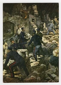 Calabria - Terremoto e soccorso carabinieri - DOMENICA DEL CORRIERE (1907) - Foto 1 di 2