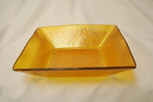 Cardinal Square Glass 10" Bowl Gold Tiger-Glass #FG950  70 oz  Lot of 6   C1002 - Picture 1 of 8