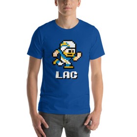 Los Angeles Chargers NES Football Player 8-bit Tecmo Super Bowl Nintendo T-Shirt