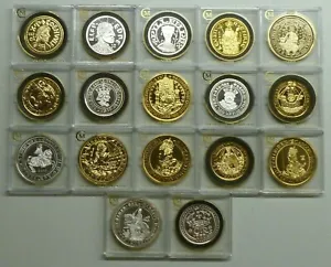 Collezione Millionaires Argento Sterling Esempi di Monete Rare Martellate Menu 2 - Foto 1 di 54