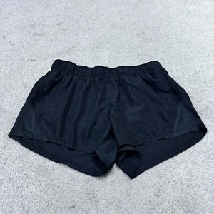 Pantalones cortos Athletic Works para mujer negros cintura elástica talla grande - Imagen 1 de 11