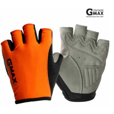 [G-Max ] Half Finger Bicycle Gloves Bike Anti-Slip Padded Sports Cycling Gloves - image 1 of 4