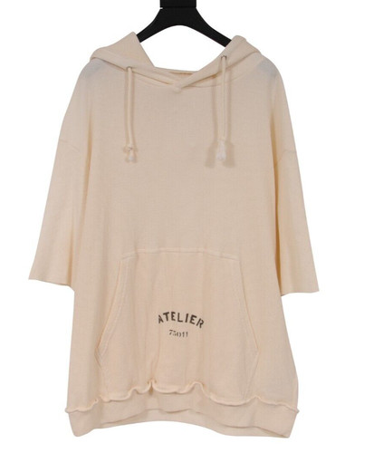 MAISON MARGIELA Felpa con cappuccio Maison Martin Margiela Atelier manica corta logo 50 grande cotone marrone