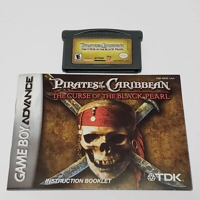 Pirates of the Caribbean Curse of the Black Pearl GBA Game Boy Advance w/ Manual - Image 1 of 4