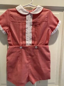 NUEVO Mameluco Ance’ K Hecho por el Custome Niño Pequeño Talla 4 Manga Corta De Colección - Imagen 1 de 6