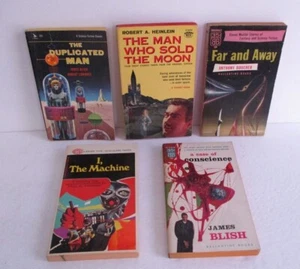 Lot of 5 Vintage Sci-Fi Pbks, Robert Heinlein, James Blish, Anthony Boucher - Picture 1 of 4