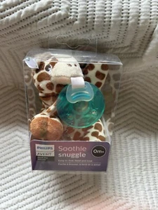 Philips Avent Soothie Snuggle 0m+ Pacifier & Soother Giraffe Plush Toy NEW - Picture 1 of 5
