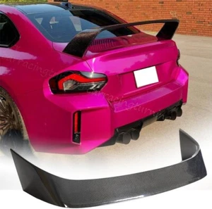 For BMW G87 M2 Coupe 2022-24 REAL CARBON Rear Trunk Spoiler Tail Wing BODYKIT - Picture 1 of 14