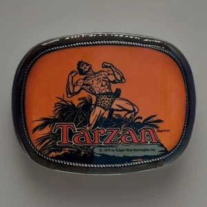 Vintage TARZAN “King of the Jungle” BRASS Belt Buckle NOS Comics ART (Lot J) - Picture 1 of 2