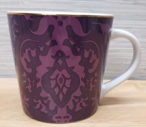 2004 Starbucks Purple Brocade Gold Rim Coffee Mug Tea Cup Tapestry Damask - Picture 1 of 7