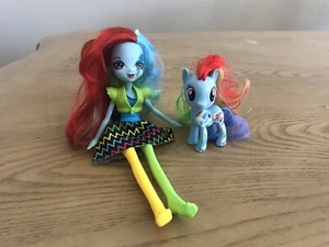 My Little Pony Equestria Girl Rainbow Dash Rocks Puppe Pony Figur 2er Set - Bild 1 von 3