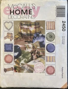 Home Decor Pattern Pillows Headrest Neckroll McCalls 2450 Uncut Factory Fold - Picture 1 of 5