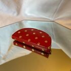 Vintage Yorkshire Travel Manicure Kit Red & Gold Ground Leather 4.75" - Austria