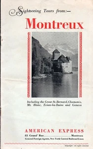 Vintage 1930 Schweiz Reiseheft - Stadtrundfahrten ab Montreux - Bild 1 von 2