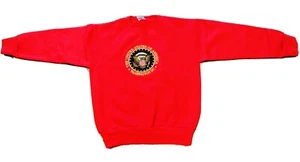 L Youth Pullover  🇺🇸 USA Kids Sweatshirt Embroidered President Seal Red 14-16 - Picture 1 of 4