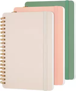 3 PCS Small Spiral Notebook 5x7, Notebooks for Note Taking, Morandi Spiral Journ - Picture 1 of 7