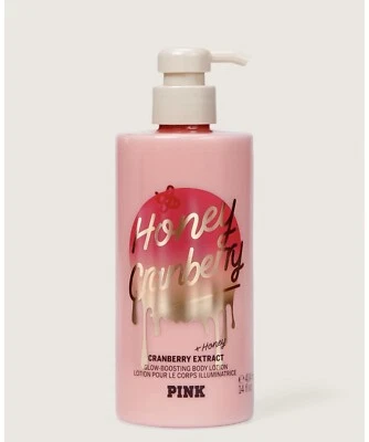 HONEY CRANBERRY GLOW BOOSTING BODY LOTION VICTORIA'S SECRET PINK 14 oz RARE - Image 1 of 3