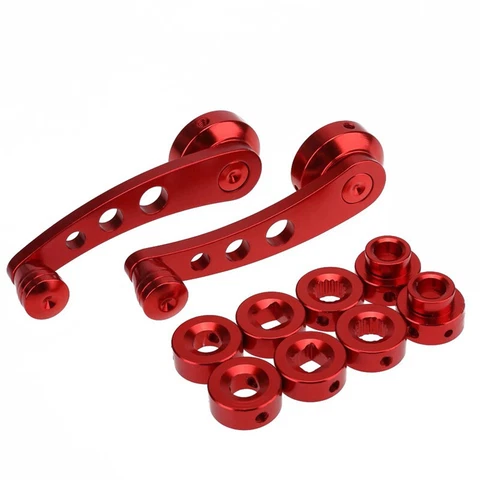 Red 11.5cm ABS Car Interior Manual Door Window Winders Crank Handles Accessories Cover