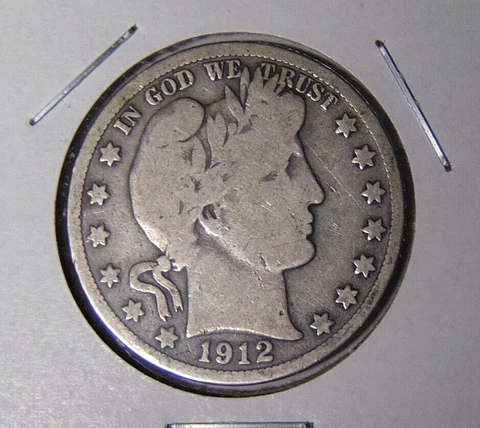 1912-S Barber Silver Half Dollar Circulated San Francisco Mint Coin (4723) Cover