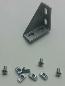 Winkel 20 x 40 Nut 6 Bosch Raster mit Befestigung - Aluprofil 20 Profil 20 - Bild 1 von 5