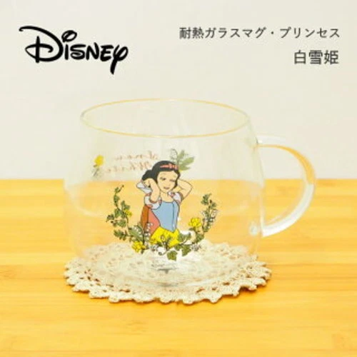 Snow White Disney Princess Heat-resistant glass mug 420 ml Microwave-Safe