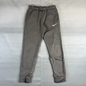 Nike Therma-Fit Joggers Youth Boys Medium Gray Sweatpants Fleece Lined Swoosh - Picture 1 of 4
