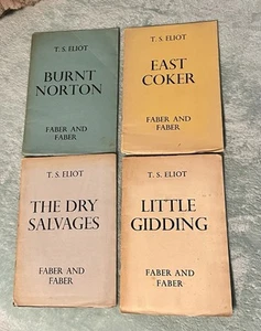 TS Eliot FOUR QUARTETS 1940 East Coker Dry Salvages Little Gidding Burnt Norton - Picture 1 of 11