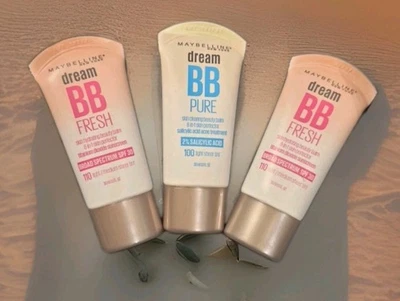 Maybelline Dream BB Cream 2 Light/Med. SPF 30  & 1 Light Sheer 2% SALICYLIC ACID - Image 1 of 2