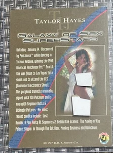 HOT SHOT 1997 ADULT SUPERSTARS CARD #50 TAYLOR HAYES HANDSIGNIERT AUTOGRAMM - Bild 1 von 2