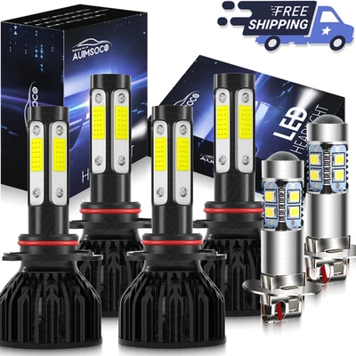 Faros LED antiniebla altos bajos para camioneta GMC K3500 Sierra Cab 1990-1998 Foto 1 de 4