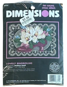 De colección Dimensiones Precioso Magnolias Punto de Cruz Kit 6722 Kit Abierto 7 x 5 Pulgadas - Imagen 1 de 4