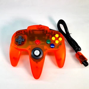 Classic N64 Controller Joystick Remote for N64 VideoGame Gamepad Clear Orange - Picture 1 of 8