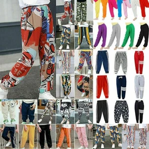 Kids Boys Girls Hippie Harem Pants Sports Slacks Joggers Jogging Trousers Daily/ - Picture 1 of 33