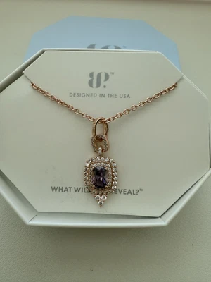 Bomb Party Necklace - Gleeful in The Sun NK88110 - Amethyst CZ Rose Gold Plating - Image 1 of 2