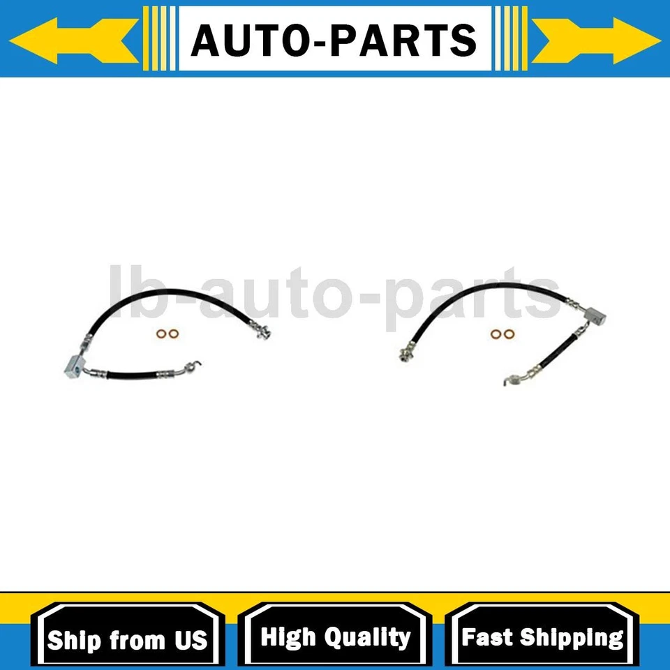 适用于 INFINITI QX56 2008 - 2010 日产 Titan XD 2017 - 2018 前刹车软管 2x — 第 1/4 张图片