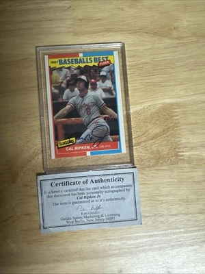 Tarjeta Fleer autografiada por Cal Ripken JR  Foto 1 de 3