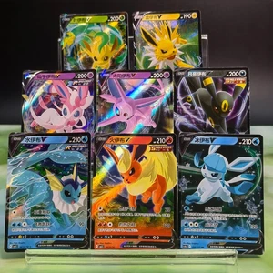 Juego de cartas coleccionables Pokémon chino Sylveon Glaceon Vaporeon Jolteon Flareon Espeon RR lotes de 8 - Imagen 1 de 10