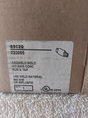 NVENT ERICO SSC2Q 4/0 AWG CONC RUN & TAP CADWELD MOLD