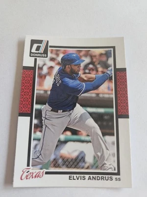 2014 Panini Donruss Baseball Card Elvis Andrus 72 - Image 1 of 2