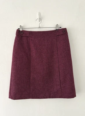 Moon Tweed X Laura Ashley Skirt Women's 100% Wool Purple Lined Size 12 - Image 1 of 4