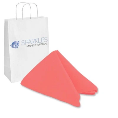 10 pcs 17"x17" or 20"x20" Polyester Cloth Linen Dinner Napkins with or w/o Rings - Image 1 of 4