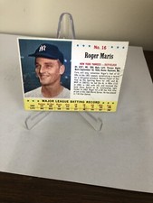 1963 Jello Roger Maris New York Yankees HOF Vintage Baseball Card