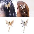 2 Pieces Moving Butterfly Hair Clips Cute Tassel Hair Pins for Girls Kids