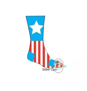 Marvel Mens Crew Pair of Athletic Socks Captain America Cyan SS541-474 - Picture 1 of 1