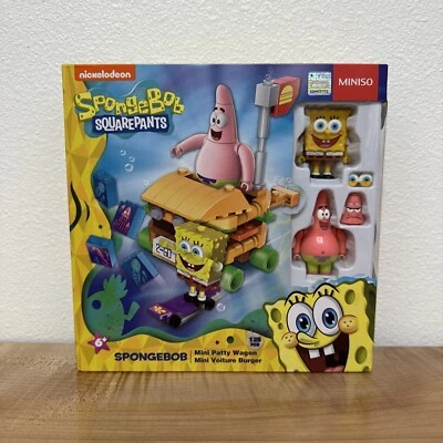 NIB SpongeBob SquarePants Mini Patty Wagon Nickelodeon Miniso 125 Piece Viacom - Image 1 of 4