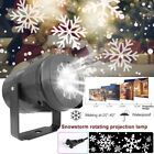 LED Snowflake Christmas Projector Laser Light Snowfall Xmas Indoor Decor Lamp