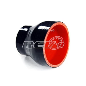 BLACK 4 LAYER SILICONE HOSE STRAIGHT REDUCER 2.25" TO 3.00" INNER DIAMETER - Imagen 1 de 2